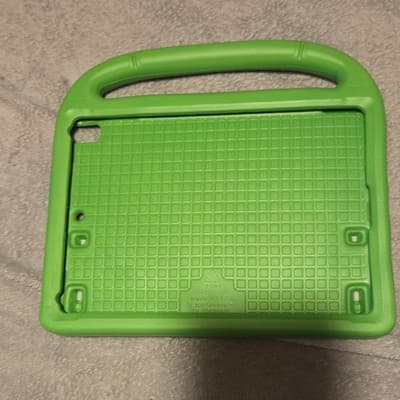 Green Rugged Silicone Tablet Case with Handle, Integrated Stand, Shockproof - Image 1