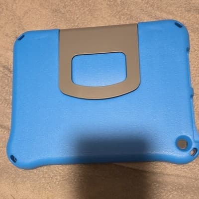 Blue Gray Silicone Stand Case for Tablet, Built-in Stand - Thumbnail 2