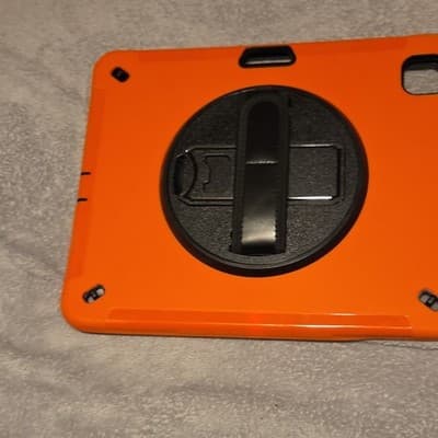 Maxdara Orange Black Rugged Tablet Case with Kickstand, Rigid Plastic - Thumbnail 2