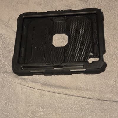 Black Rugged Silicone Tablet Case with Stand, Impact Resistant, Shockproof - Image 1