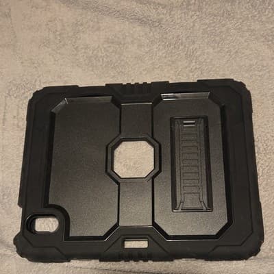 Black Rugged Silicone Tablet Case with Stand, Impact Resistant, Shockproof - Thumbnail 2