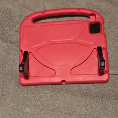 Pink Black Silicone Stand Case with Handle for Tablet, Integrated Stand, Shockp… - Thumbnail 3