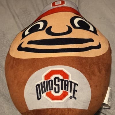 Ohio State Buckeyes Mascot Plush Pillow Officially Licensed Fan Souvenir - Image 1