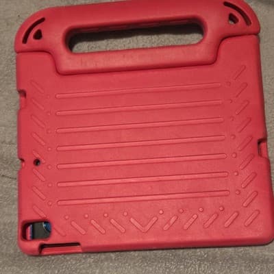 Red Silicone Stand Case with Handle for Tablet, Integrated Stand - Thumbnail 2