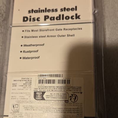 Ultra Hardware Products Stainless Steel Weatherproof Disc Padlock 2560C - Thumbnail 2