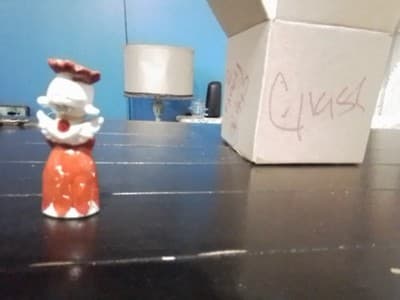 Vintage Ceramic Angel Candel Holder Letter "O" - Thumbnail 2