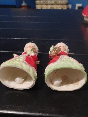 Vintage Pair of Napco Christmas Angel Bells (Bell, Star) S1694B - Thumbnail 5