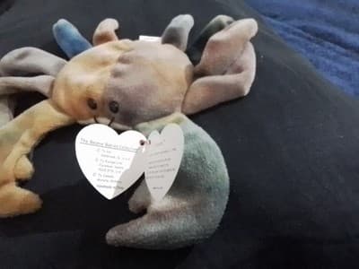 Vintage Ty Beanie Babies"CLAUDE" the Crab - Thumbnail 5