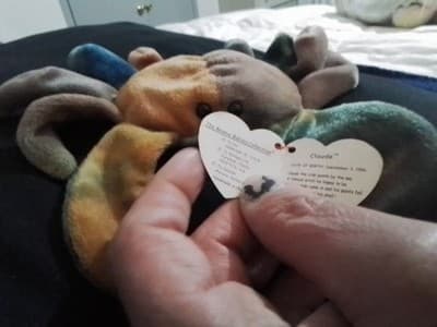 Vintage Ty Beanie Babies"CLAUDE" the Crab - Thumbnail 4