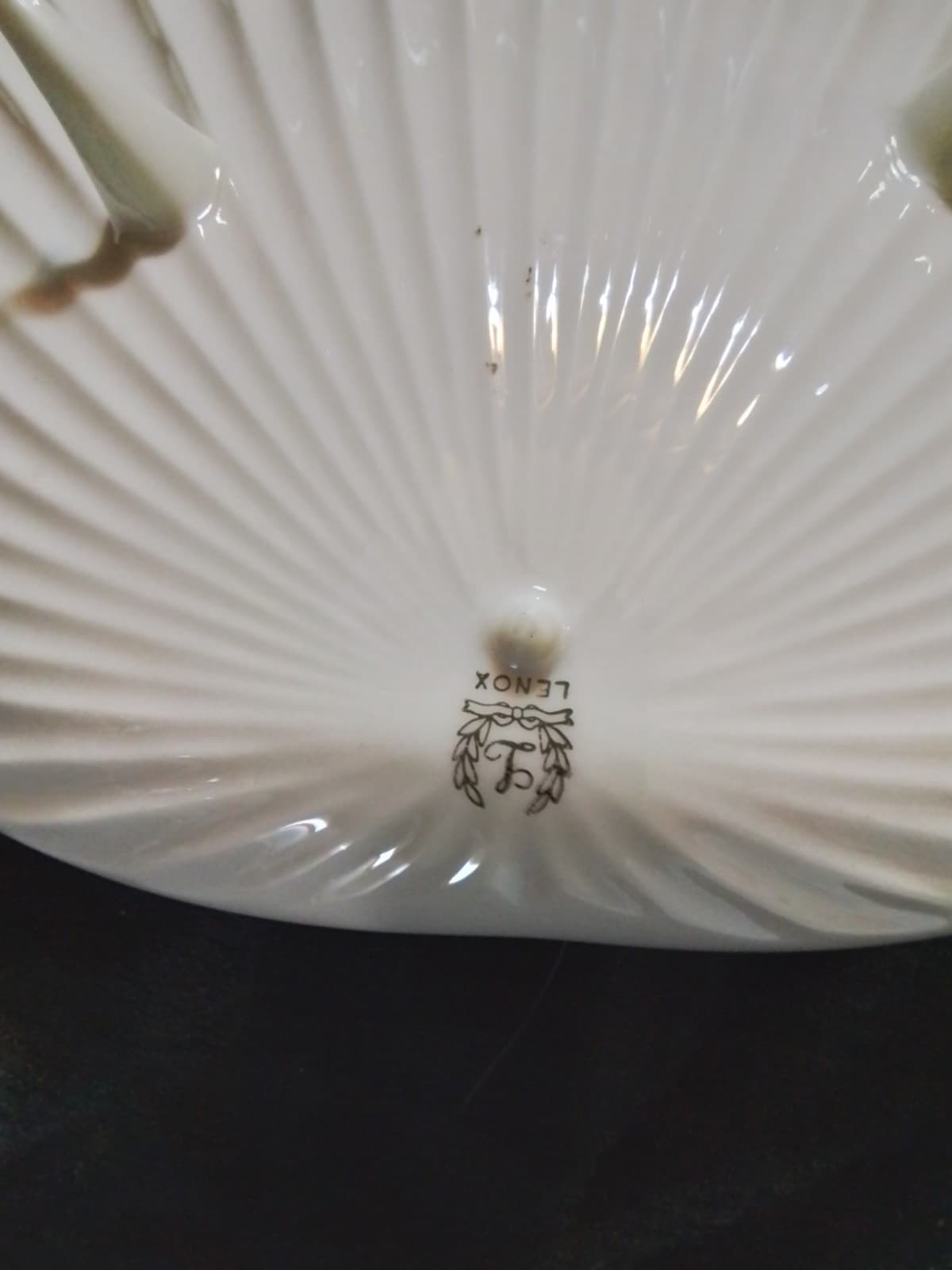 Lenox sea shell dish pink collectible home decor gold trim trinket - Thumbnail 3