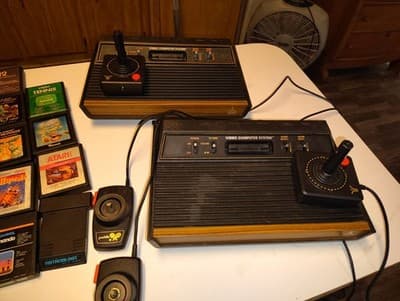 Vintage ATARI GAME CONSOLES LOT OF 2 AND LOT OF 30 GAMES - Thumbnail 2