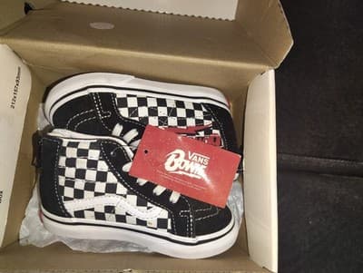 Vintage David Bowie Vans Sk8-hi Zip Size 7.5; Toddler - Thumbnail 4