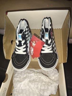 Vintage David Bowie Vans Sk8-hi Zip Size 7.5; Toddler - Image 1