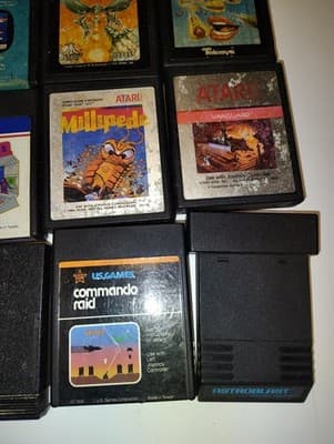 Vintage ATARI GAME CONSOLES LOT OF 2 AND LOT OF 30 GAMES - Thumbnail 9