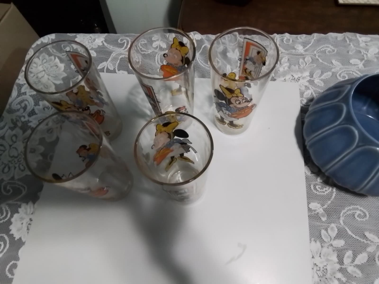 DISNEY 1977 PEPSI HAPPY BIRTHDAY MICKEY COLLECTOR SERIES GLASS MINNIE MOUSE Lot - Thumbnail 5