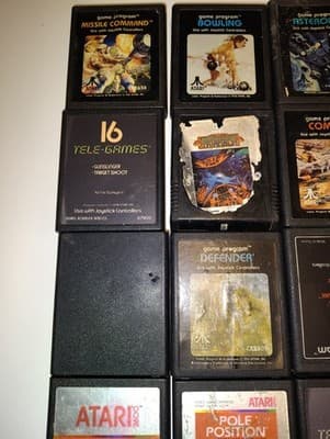 Vintage ATARI GAME CONSOLES LOT OF 2 AND LOT OF 30 GAMES - Thumbnail 13