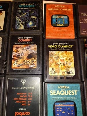Vintage ATARI GAME CONSOLES LOT OF 2 AND LOT OF 30 GAMES - Thumbnail 11