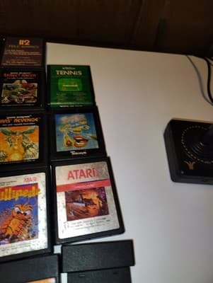 Vintage ATARI GAME CONSOLES LOT OF 2 AND LOT OF 30 GAMES - Thumbnail 7