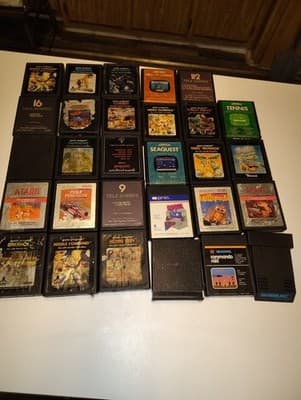 Vintage ATARI GAME CONSOLES LOT OF 2 AND LOT OF 30 GAMES - Thumbnail 14