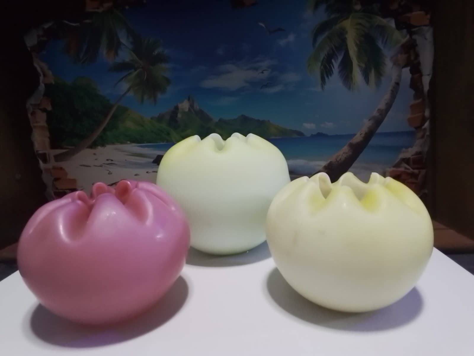vintage fenton glass rose bowl Lot Of 3 1800's Early 1900's - Image 1