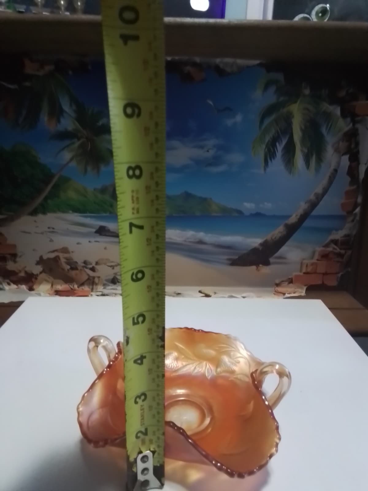 vintage carnival glass Lot Of 2 1900's Mismatched - Thumbnail 4