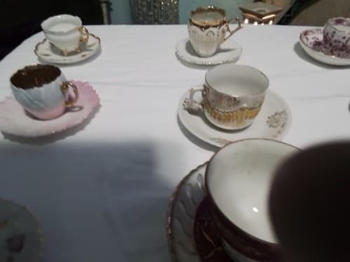 Lot Of 24 Vintage Tea Cups And Saucers 1800's Early 1900's - Thumbnail 3