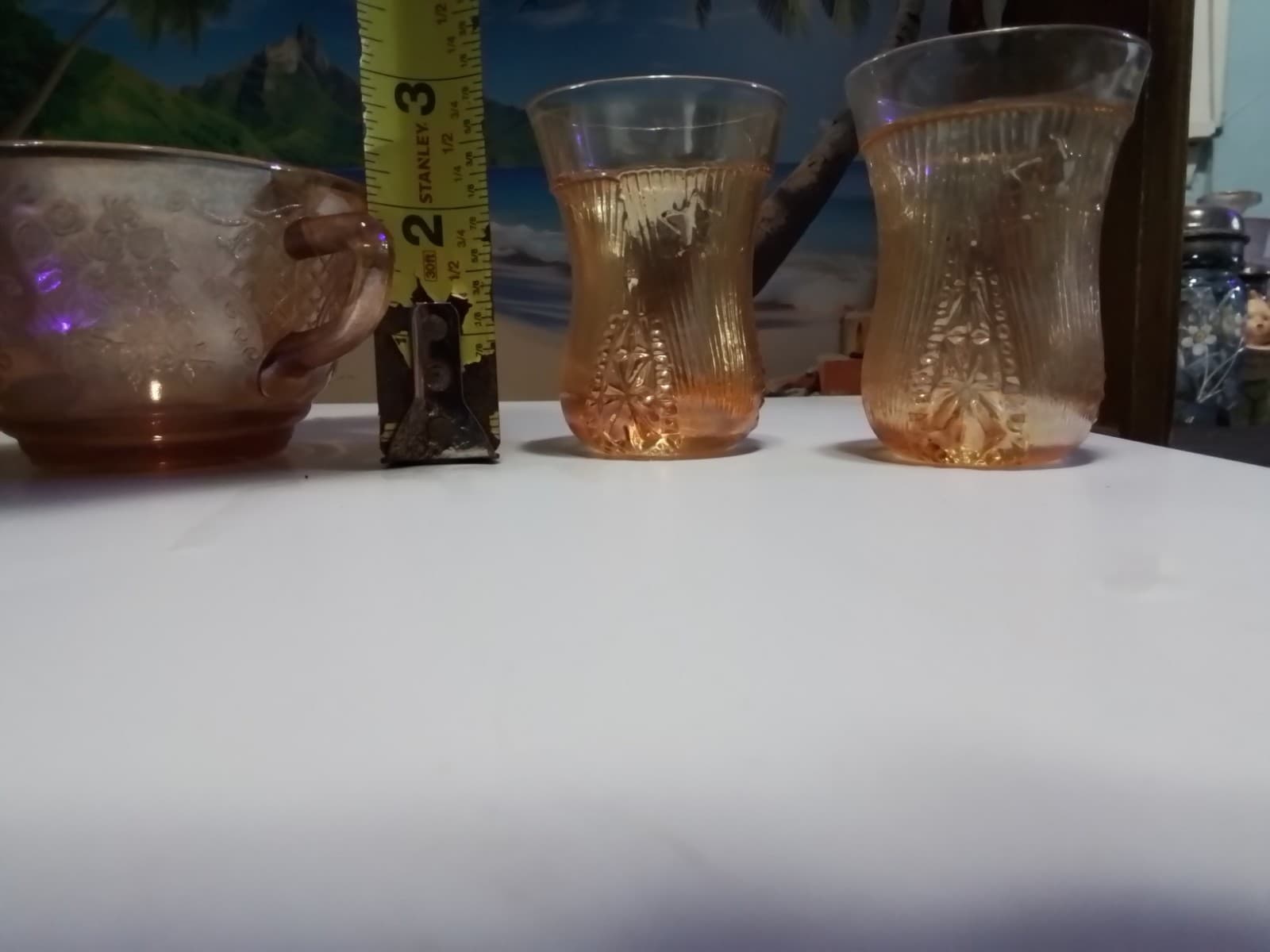 carnival glass vintage Lot Of 4 Glasses - Thumbnail 3