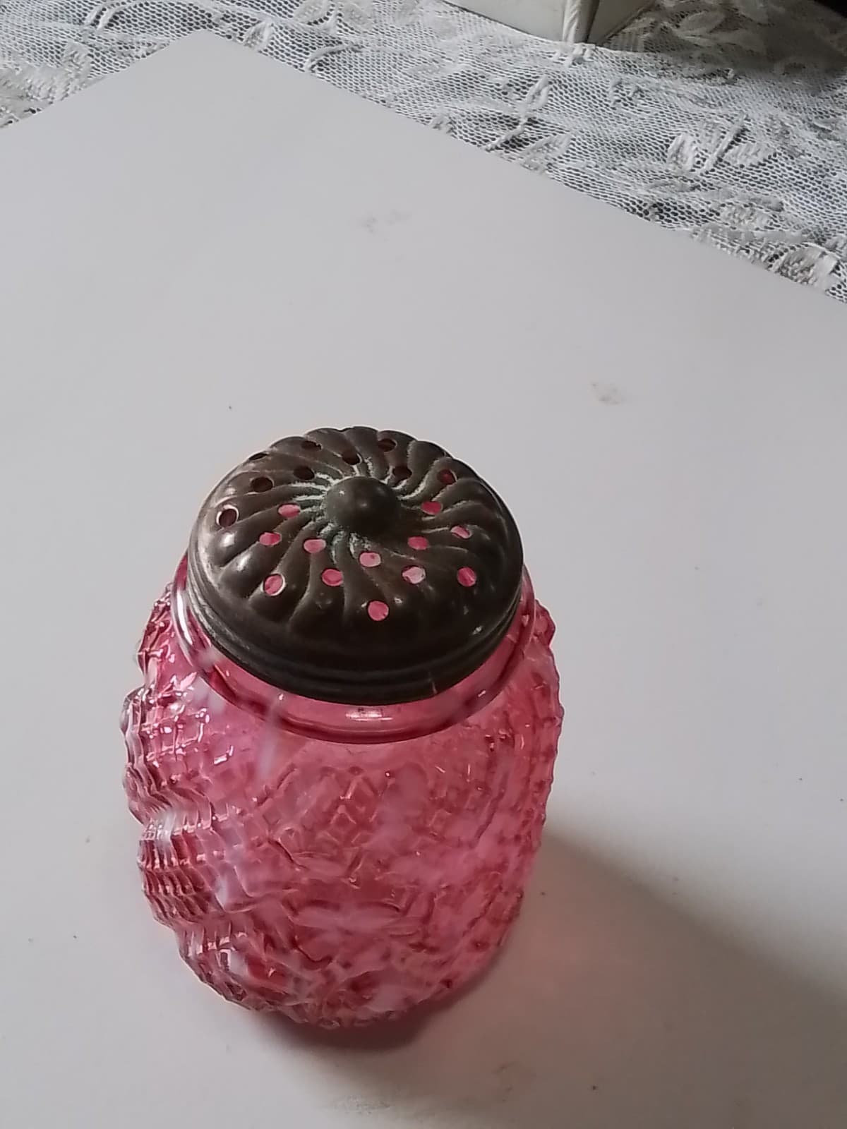 Rare Find Daisy & Fern Northwood Cranberry Sugar Shaker 1895 - Thumbnail 4