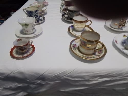 Lot Of 24 Vintage Tea Cups And Saucers 1800's Early 1900's - Thumbnail 7