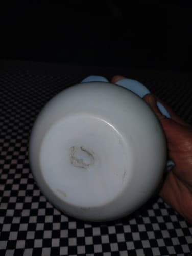 Antique satin glass vase with a plump orb form and sinewy calla lily flower... - Thumbnail 4