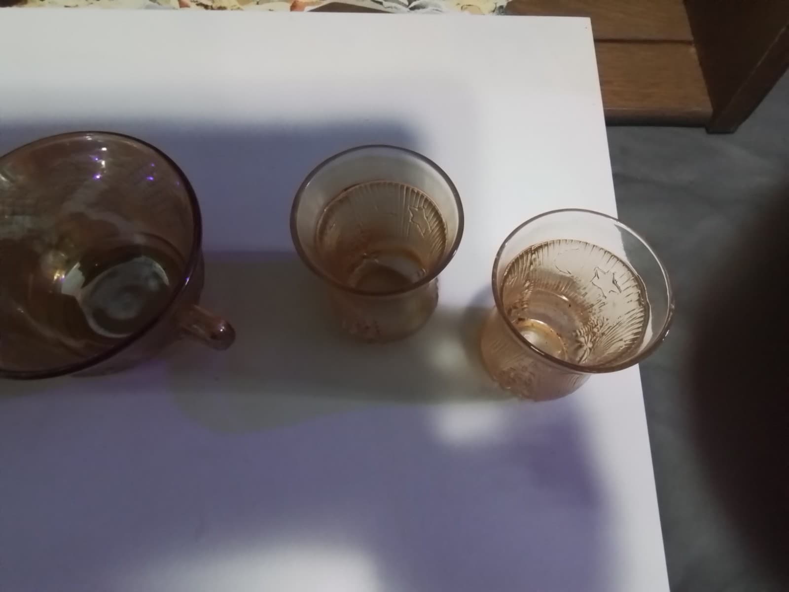 carnival glass vintage Lot Of 4 Glasses - Thumbnail 6
