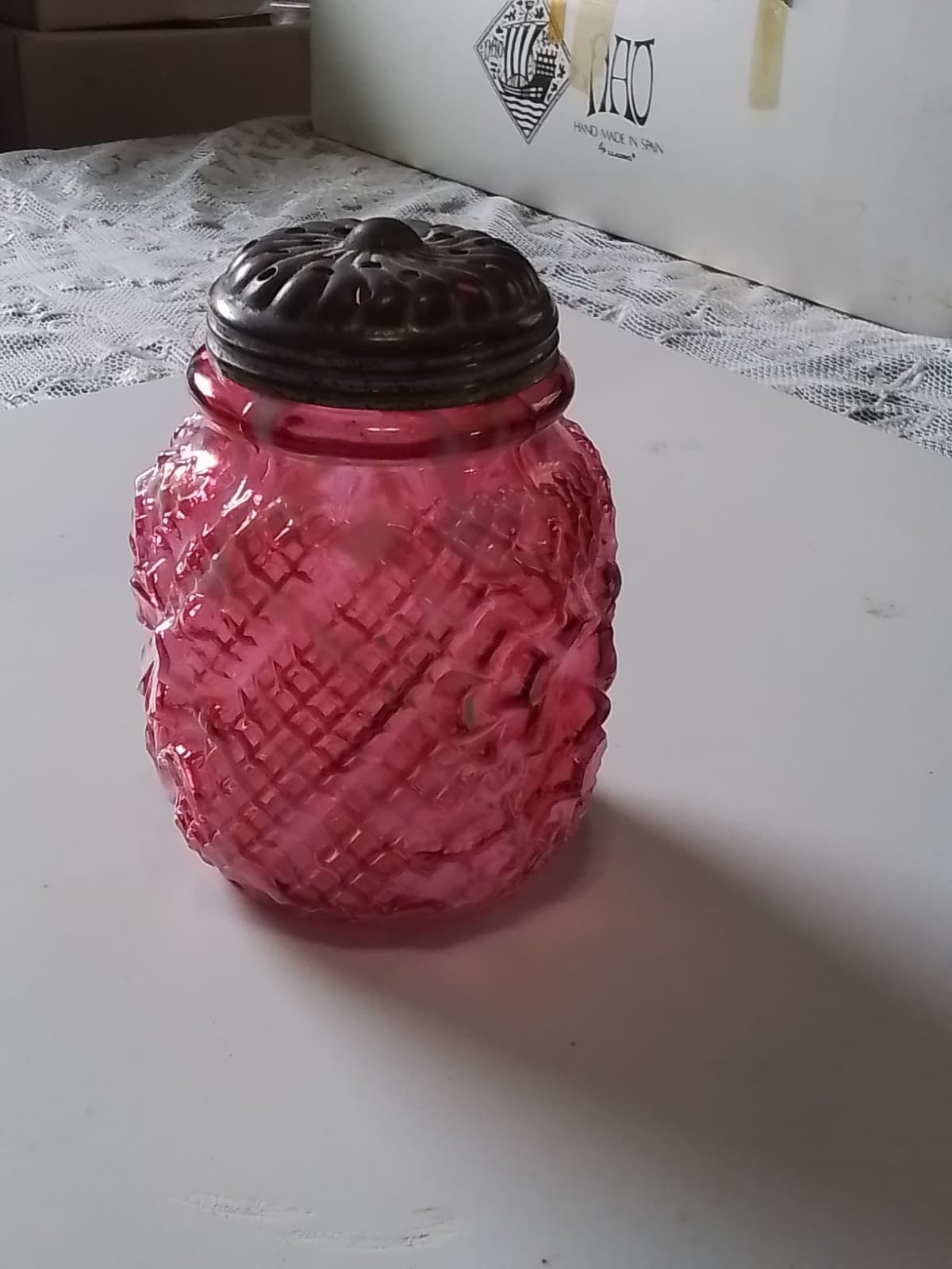 Rare Find Daisy & Fern Northwood Cranberry Sugar Shaker 1895 - Image 1