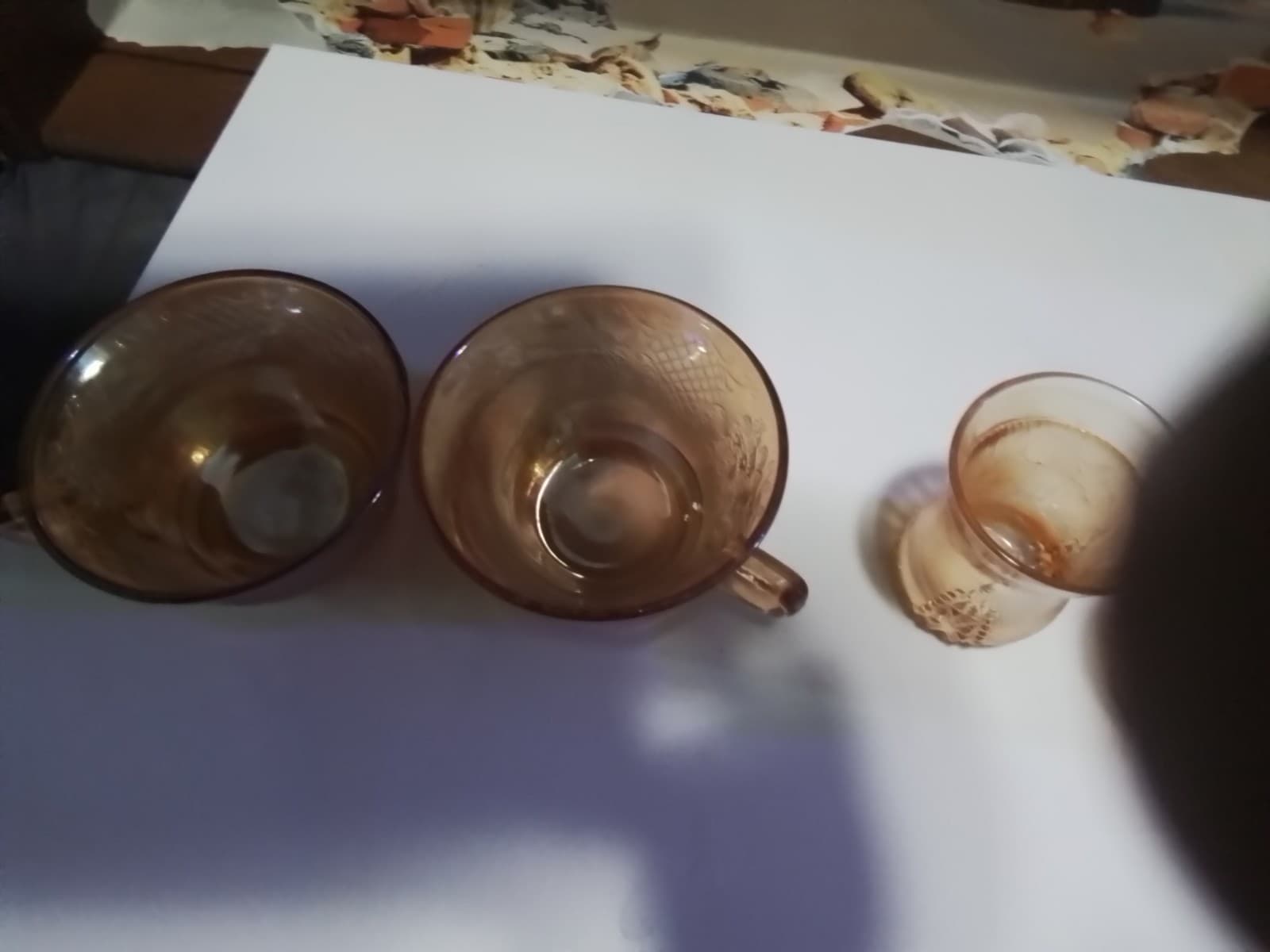 carnival glass vintage Lot Of 4 Glasses - Thumbnail 5
