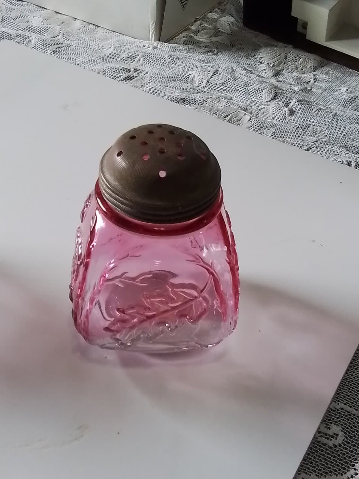 Vintag Northwoods Sugar Shakers Set Of 2 Cranberry Royal Ivy 1800's - Thumbnail 2