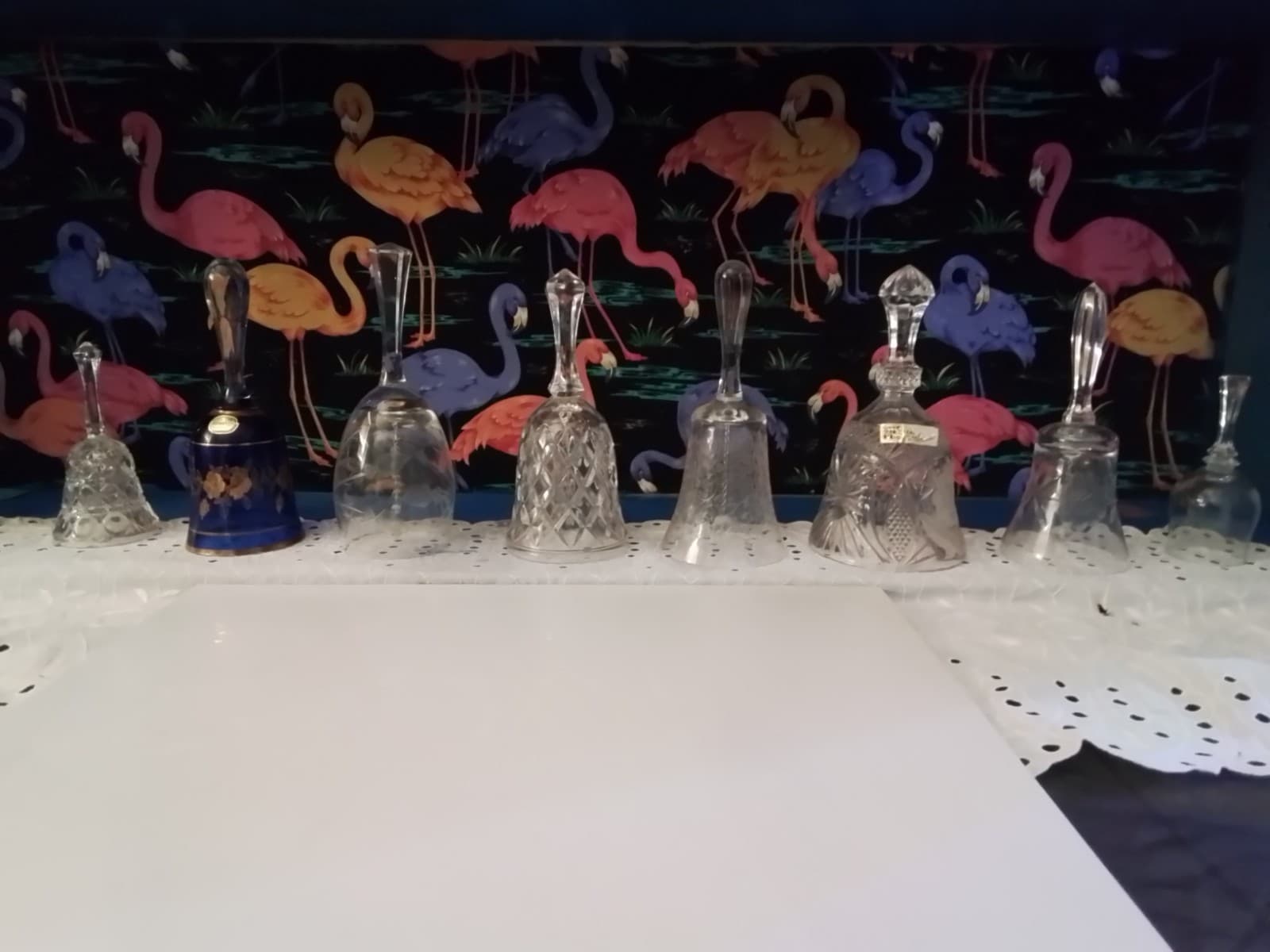 Antique Crystal Bells Lot Of 8 Mismatched - Image 1