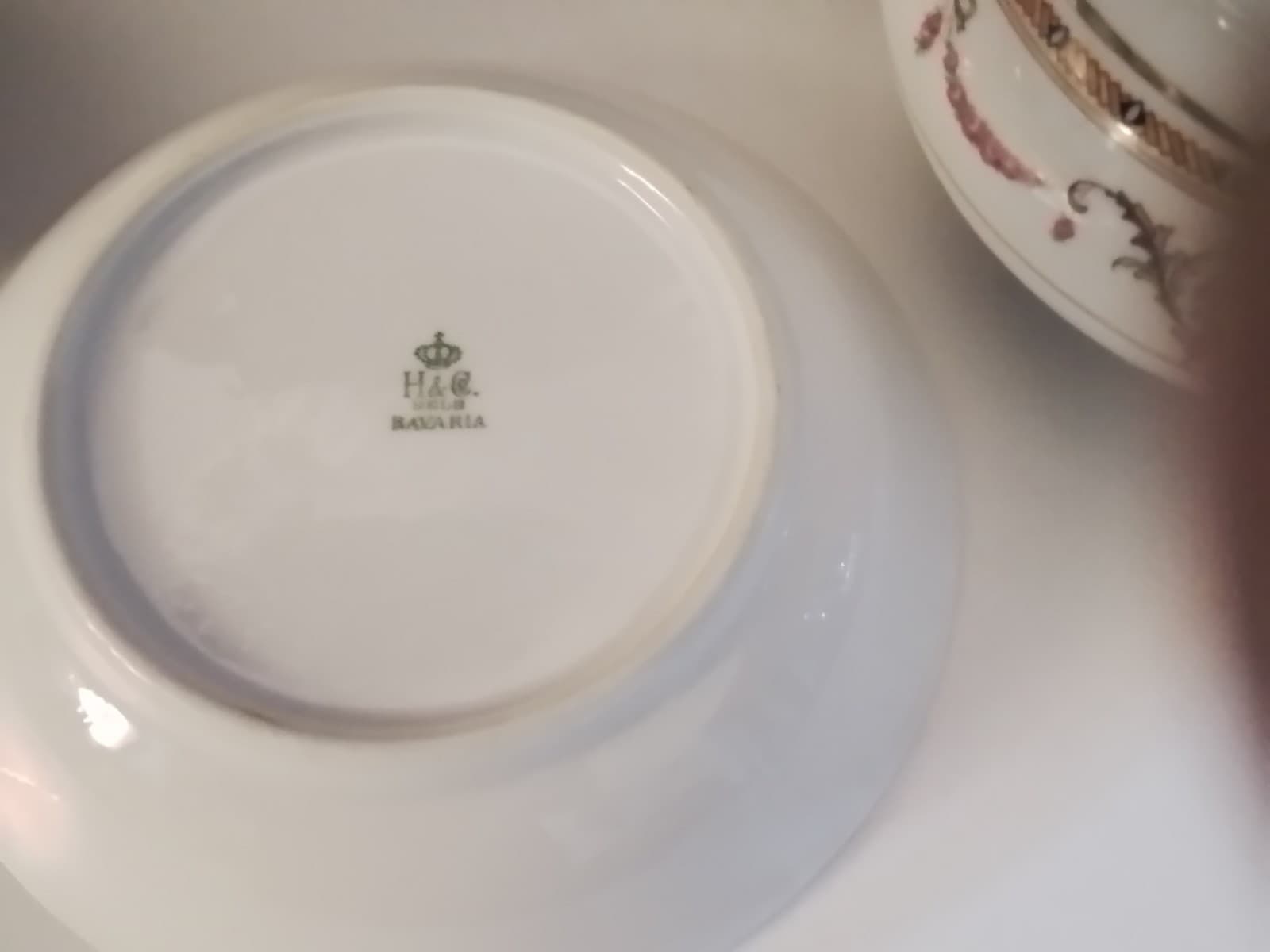 Antique Heinrich & Co Selb Bavaria Creamer And Sugar Bowl set With Ex plates - Thumbnail 9