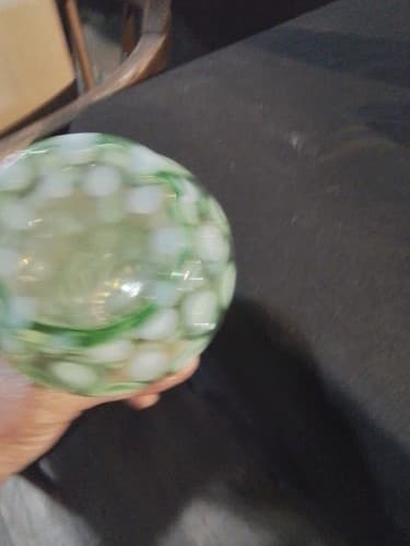 Northwood Green Opalescent Coin Sugar Shaker/Muffineer. Very Light Flourescent - Thumbnail 2