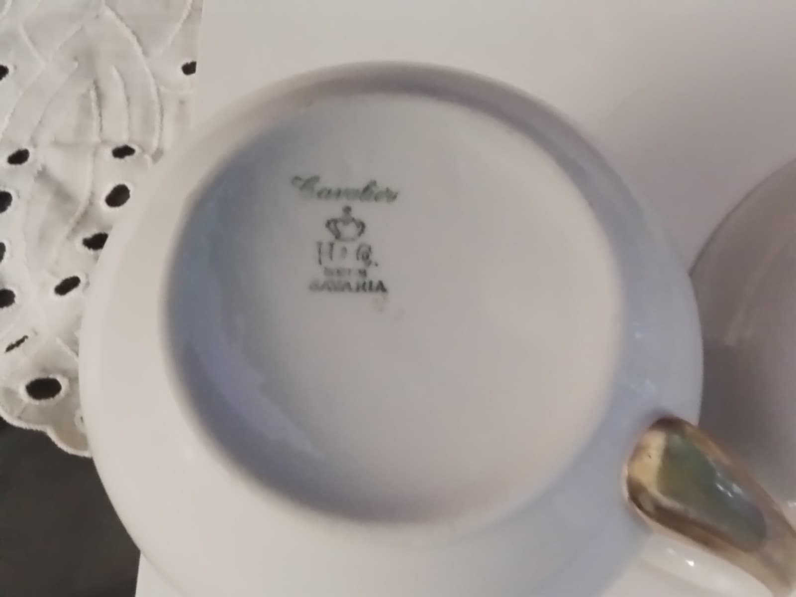 Antique Heinrich & Co Selb Bavaria Creamer And Sugar Bowl set With Ex plates - Thumbnail 10