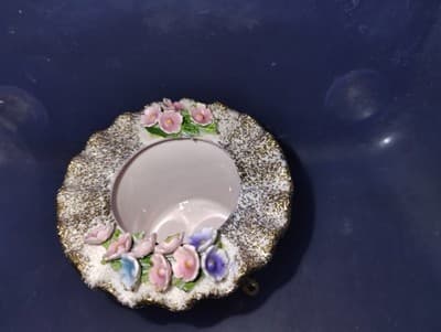 Vintage 1940's 3 Footed Pink Vase Lefton Japan China - Thumbnail 2