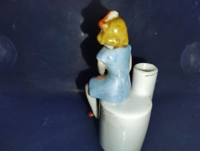 Mid Century Japanese Ceramic Figurine Sm Vase - Thumbnail 2