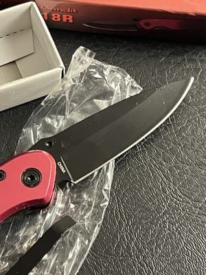 Frost Cutlery POCKET BANDIT Black And Red Knife 16-818R Bank 3.5” Blade RARE - Thumbnail 3