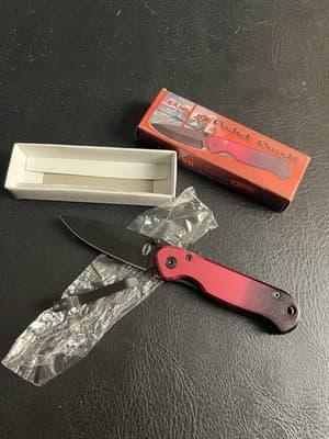 Frost Cutlery POCKET BANDIT Black And Red Knife 16-818R Bank 3.5” Blade RARE - Image 1