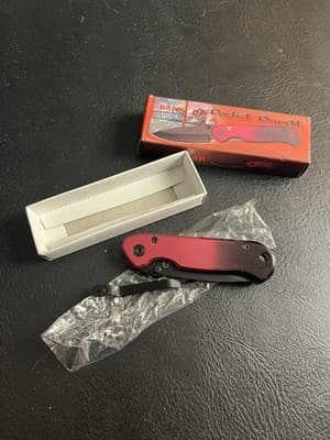 Frost Cutlery POCKET BANDIT Black And Red Knife 16-818R Bank 3.5” Blade RARE - Thumbnail 6