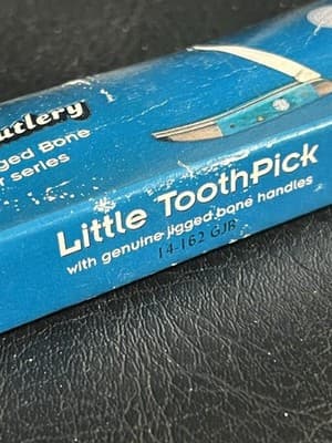 Frost Cutlery Little Toothpick Jigged Bone Pocket Folder Folding Knife 14-162GJB - Thumbnail 16