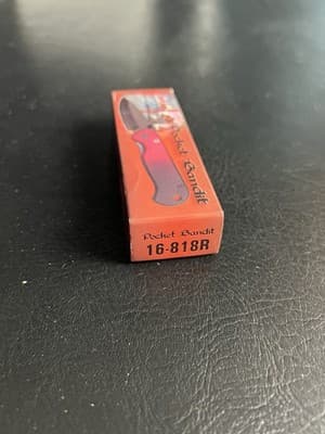 Frost Cutlery POCKET BANDIT Black And Red Knife 16-818R Bank 3.5” Blade RARE - Thumbnail 9
