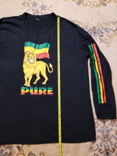 PURE Anywear Hemp Rasta Lion Reggae Flag Hippy Shirt African 420 Long Sleeve XL - Thumbnail 6