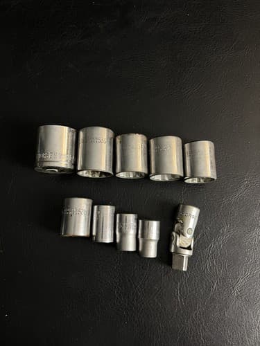 10 Pc Vtg THORSEN Socket Set USA 1-1/4, 1-1/8, 1, 15/16, 7/8, 5/8, 9/16, 1/2 - Image 1