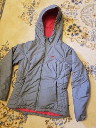 Patagonia Women's Micro Puff Hoody Nickel Grey Pink Size XS Small Puffer 83988 - Thumbnail 2