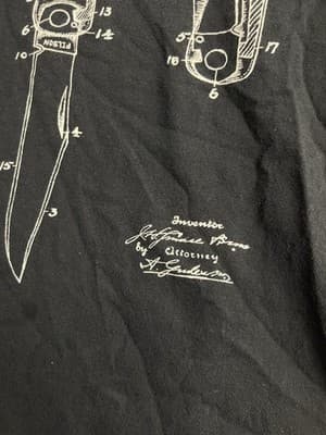 Filson T-Shirt Pioneer Hunting Knife Graphic Short Sleeve Made in USA Men's XL - Thumbnail 3