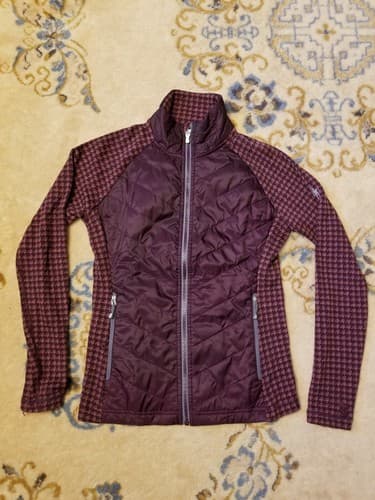 Smartwool Womens S Double Propulsion 60 Hoodie Jacket Coat Purple Hybrid Wool - Image 1
